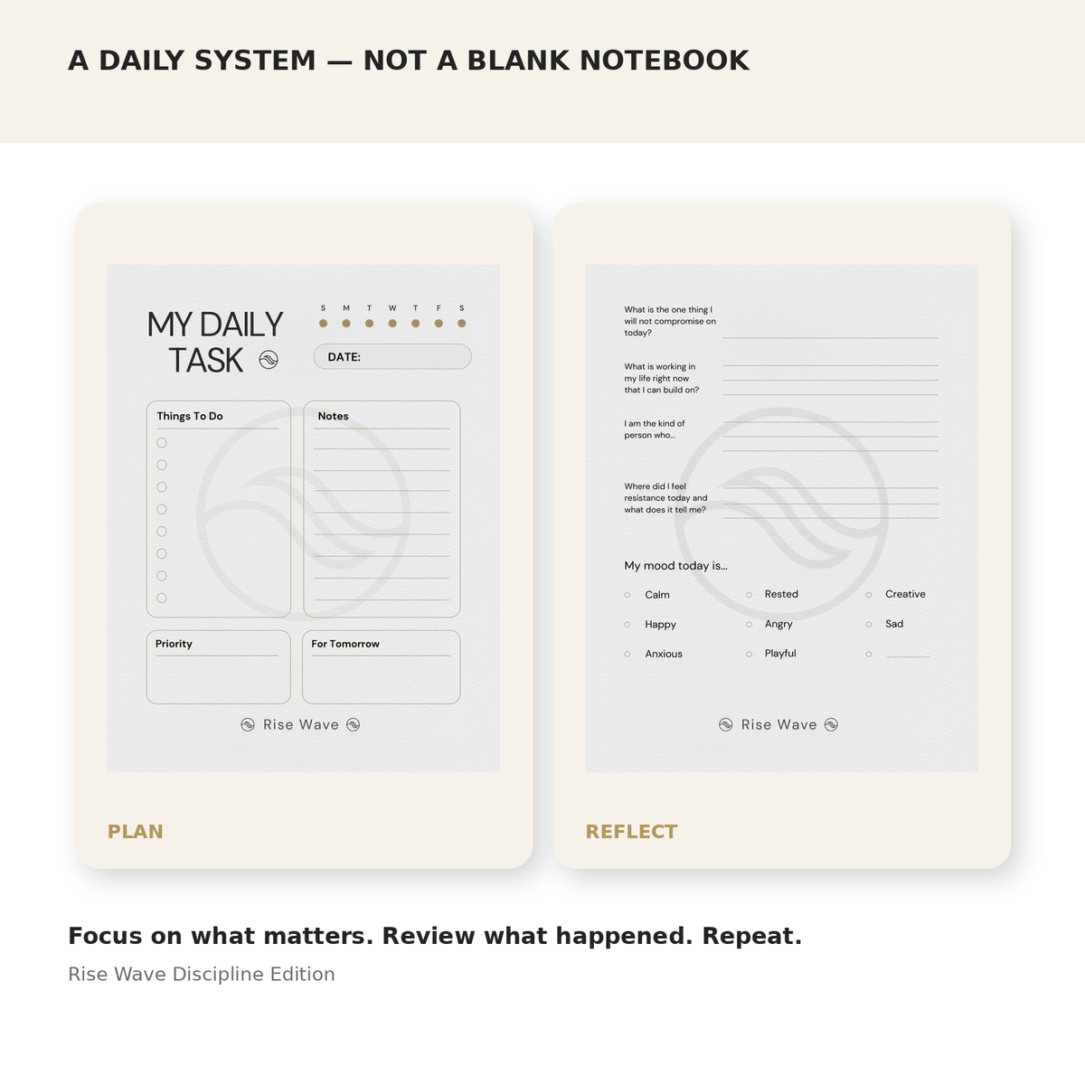 Inside pages of the Rise Wave Discipline Edition digital journal